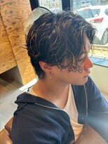 アドラーブル 駅南店(adorable) センターパートソフトツイストパーマメッシュマッシュウルフ