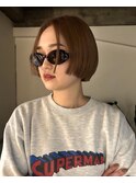 【ラインボブ】ミニボブ×モカグレージュ