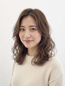 オアシスアヴェダ ザ・ペニンシュラ東京(OASIS AVEDA) #セミロング・ゆるふわウェーブ・くせ毛風パーマ20代30代銀座