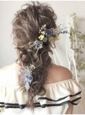 結婚式や二次会にオススメ編みおろしダウンスタイル