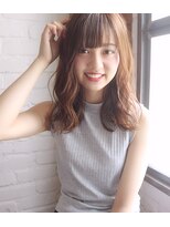 チョビー 銀座(chobii)&nbsp;道村/デジタルパーマ/ブランジュカラー/イルミナ /斜めバング