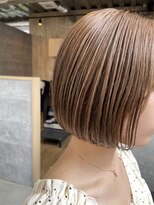 ピークス 渋谷店(Peaks)&nbsp;シナモンベージュ前下がりボブ