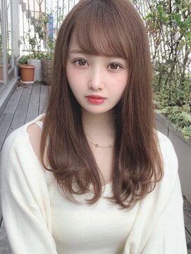 シルクレイ 吉祥寺店(Silk-lei) Silk-lei吉祥寺大人かわいいカーキグレージュフェザーバング20代