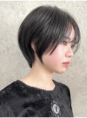 黒髪ショート 前髪あり 簡単スタイリング ヘッドスパ 髪質改善