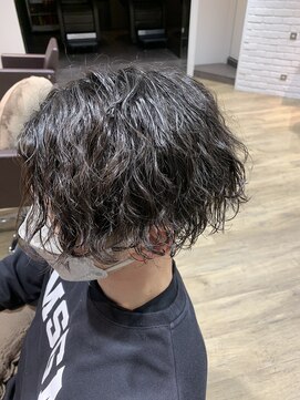 エヌプラス(N+) メンズヘアフェザーパーマサーフカール刈り上げセンターパート