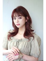 ノーヴェ(Nove)&nbsp;パーソナルカラー秋タイプ　深みピンクの韓国風ヘア