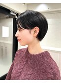 ダークアッシュ前髪あり大人ガーリークールショート