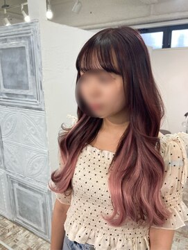 ハイエクステンション 京都駅前店(Hi-Extension) チェリーレッド×ピンク▼miho045