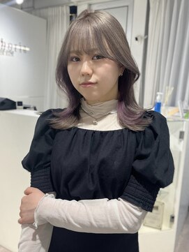 ユーフォリア 渋谷グランデ(Euphoria SHIBUYA GRANDE) ラベンダーグレージュ　イヤリングカラー　ダブルカラー