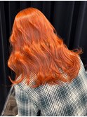JILL STUDIO オレンジカラー×ロングウェーブ