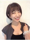 ラベンダー×ショートボブ