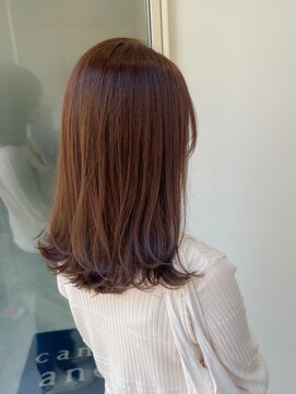 キャンバスアニュー 川崎(canvas anew.) たぷっとレイヤー　ブリーチなし　柔らかベージュ／川崎