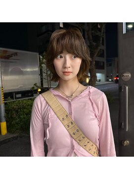 ユー(yew) レイヤーカット/くすみブラウン/くすみベージュ/ダブルカラー