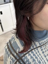 プラス ファースト ヘア(Plus 1st)&nbsp;チェリーレッド インナーカラー×チェリーブラウン