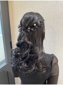 【ハーフアップ】結婚式/浴衣/着付/銀座/ヘアセット/アレンジ