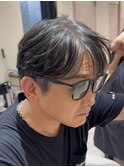 50代40代白髪ぼかしシルバーメッシュバレイヤージュ
