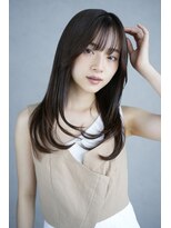 アイティー バイ アルバム 中野店(IT by ALBUM)&nbsp;韓国ヘア顔周りレイヤーオリーブベージュロング_F20163