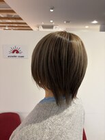 アズールサン 草加西口店(azule-sun)&nbsp;ハイライトカラー,ウルフレイヤー,ショート,グレージュ【草加】
