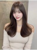 透明感カラー姫カットワンホンレイヤー韓国風パーマグレージュ☆