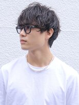 フランクスバーバーリザーブ 人形町店(FRANK’S BARBER RESERVE) 無造作パーマスマートマッシュスタイル y