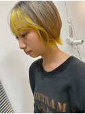 【NAiVE hair】ホワイトベージュ★インナーイエロー