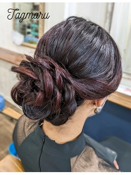 タグマル お花のシニヨン☆ヘアセット