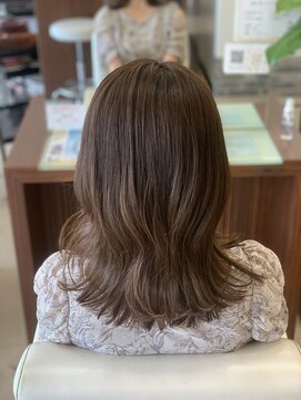 ヘアーアンドエステ ハラダ 滝ノ水店(Hair&Esthe Harada) ミントグレージュ×韓国風くびれ巻き