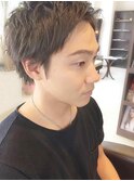 爽やかアップバンクメンズカット短髪束感