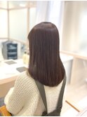 髪質改善　艶髪　ストレート　縮毛矯正　暗髪　韓国風　ロング