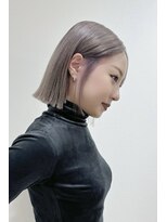 ヘーゼル 博多(HAZEL.)&nbsp;【リョケ】目を引くぷつっとハイトーンボブ