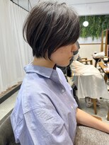 ビューブルー 亀戸錦糸町(VIEW BLUE)&nbsp;美髪シアーカラーピンクブラウンショートカット切りっぱなしボブ