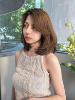 リリー(Lilley)&nbsp;【lilley 稲永麻衣】レイヤーカット+ボブ+ダブルカラー+韓国ヘア