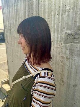 フィカ(fika) fika 切りっぱボブ　バレイヤージュ　ピンク