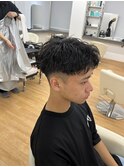 アップバングショートメンズマッシュ