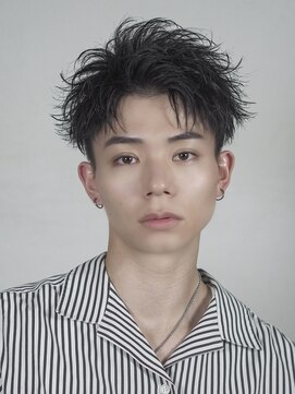 オーシャントーキョー 渋谷神南(OCEAN TOKYO) メンズカット無造作黒髪スパイキーショート刈り上げビジネス流行