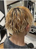 ツイスパ&波巻きパーマブリーチ