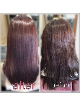 ヘアーバル ラク(Hair Vall RaQ) 【50歳代】王妃の水エステストレート(施術例)