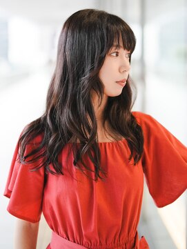 ムクヘアー(muk hair) 上品ウェーブロング×ショコラブラック