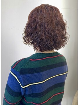 アスティブランシュ(Asti blanche) ボブパーマ_ボルドーヘア_レッド_強めパーマ