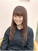 レイヤーカット/マロンベージュ/顔周り/前髪/横浜