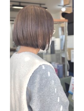 ヘアーメロウ hairmellow ベージュカラーボブ