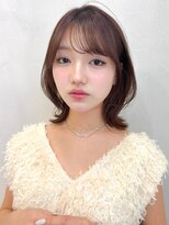 アグノス 青山(Agnos)&nbsp;ミディアムレイヤーカット斜めバング美髪シースルーバング