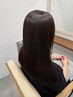 【朝の時短+ケアカラー】カット+縮毛矯正+カラー+髪質改善トリートメント×3