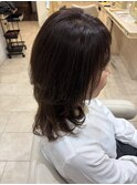 40代50代60代大人ミディアム白髪ぼかし脱白髪染めハイライト