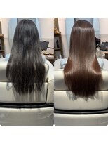 リブ(LIV) 【ご新規様】毛先ブリーチも自然にまとまる髪質改善縮毛ロング