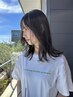 【人気の韓国ヘアに】顔まわりカット +イルミナカラー+Tr ¥12100