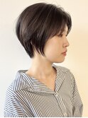 【morio松戸 石山】大人くびれショート前下がりショート前髪あり