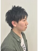 スパイキーアシメバングショート