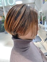 テトヘアー(teto hair) ショートボブ、バレイヤージュ、グラデーションカラー