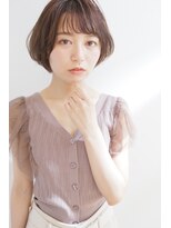 フラワー(flower)&nbsp;前髪あり、ふんわりボブ